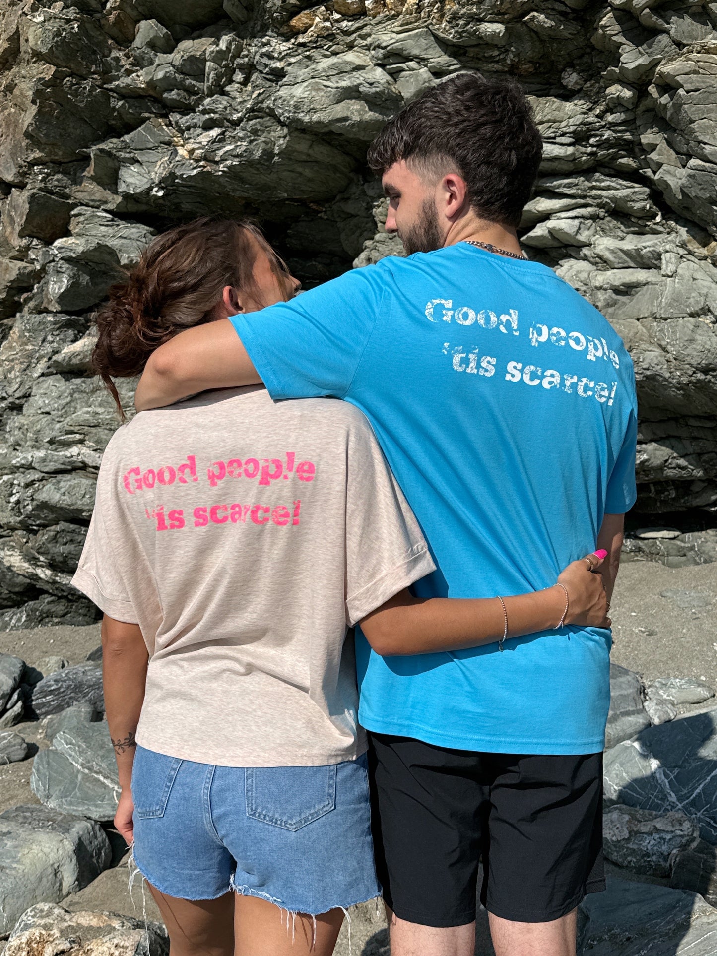 'GOOD PEOPLE 'TIS SCARSE!' WOMENS BOXY T-SHIRT - HEATHER MARL