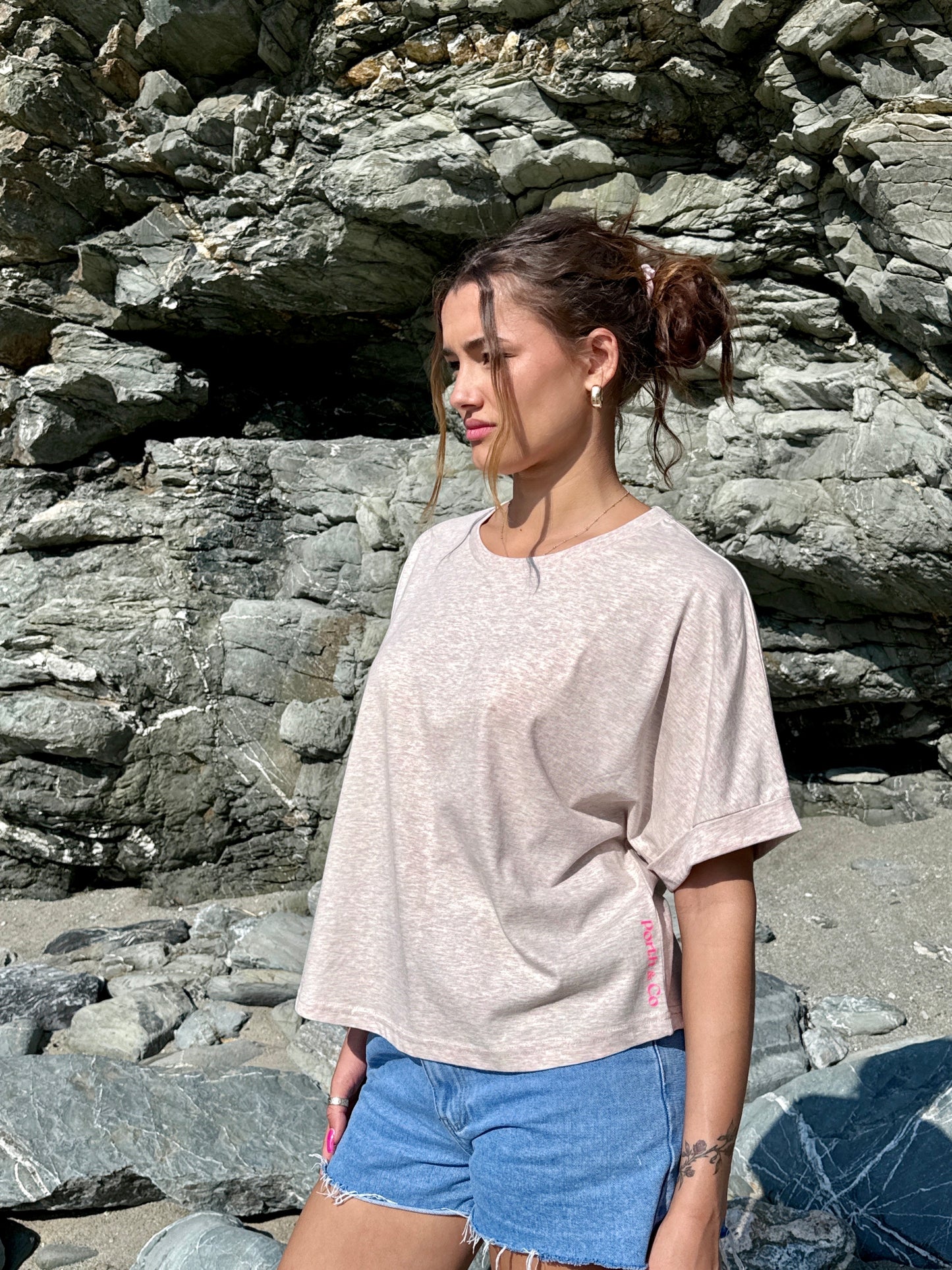 'GOOD PEOPLE 'TIS SCARSE!' WOMENS BOXY T-SHIRT - HEATHER MARL