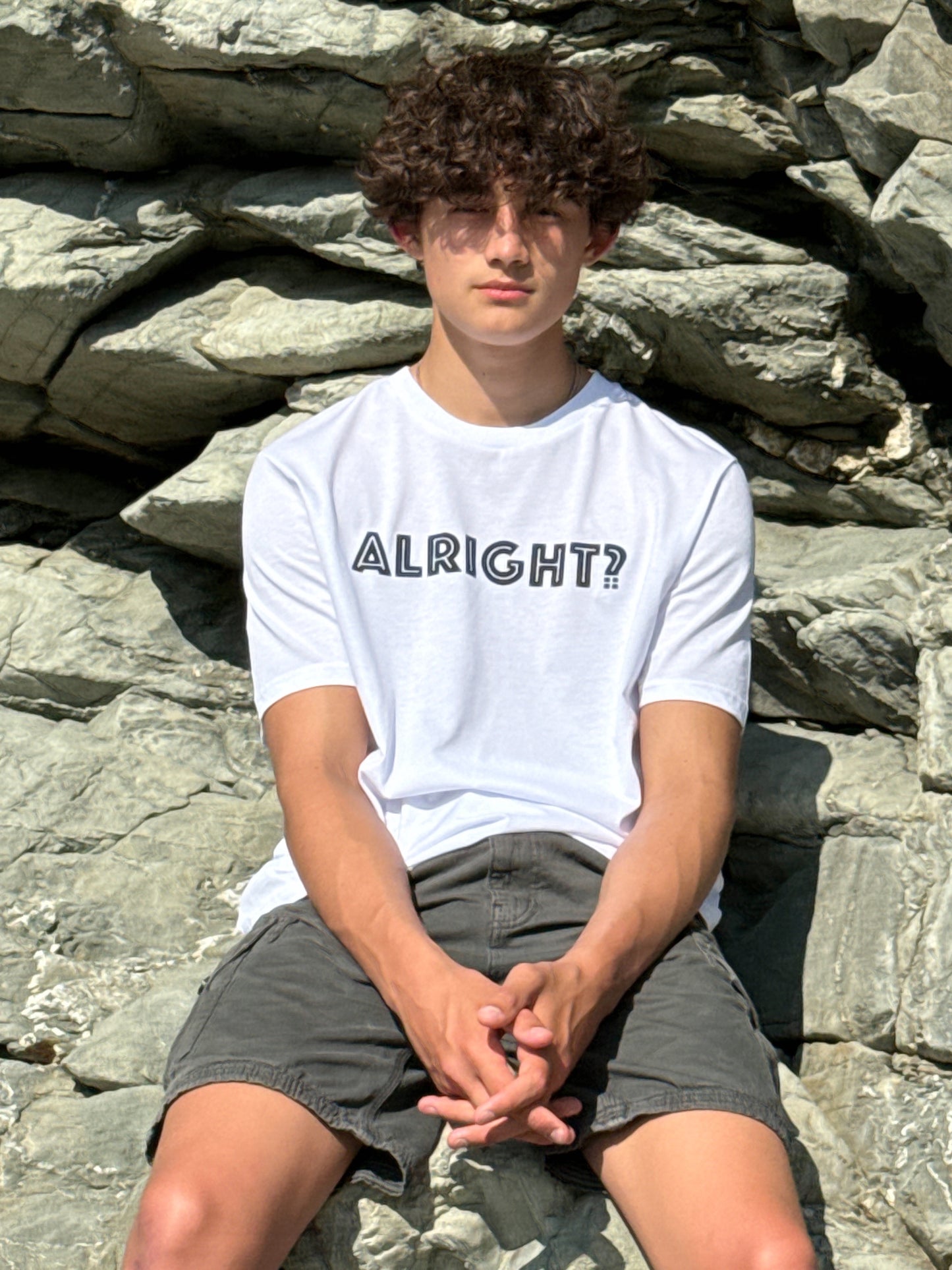 ALRIGHT? YEAH YOU? T-SHIRT - UNISEX WHITE