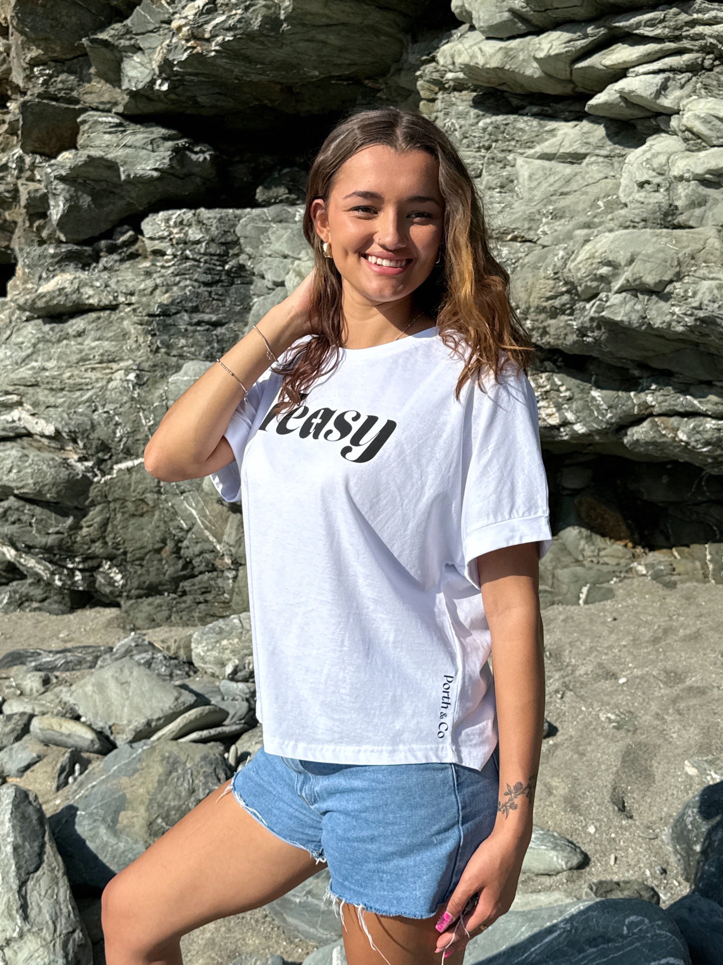 TEASY BOXY T-SHIRT - WHITE