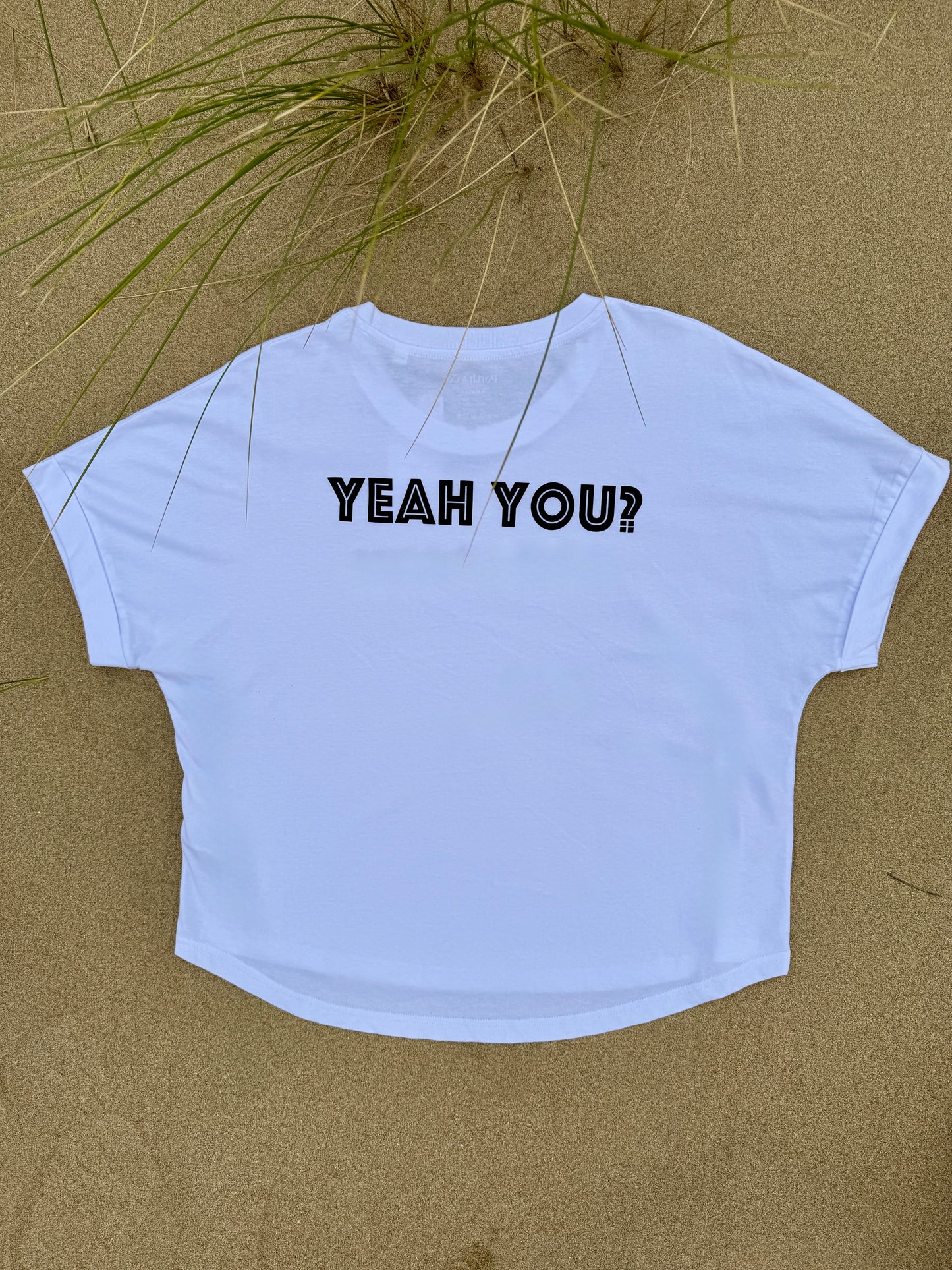 ALRIGHT? YEAH YOU? BOXY T-SHIRT - WHITE